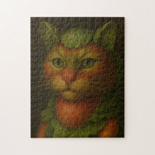 Renaissance Cat Portrait Jigsaw Puzzle