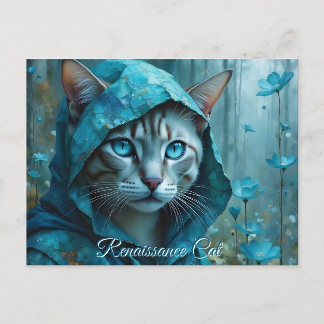 Renaissance Cat Postcard (Front)
