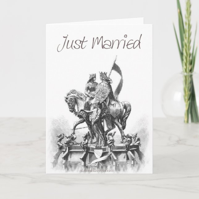 Renaissance Couple-Just Married Announcement (Front)