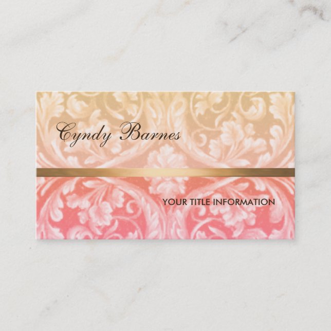 Renaissance Damask Business Card (Front)