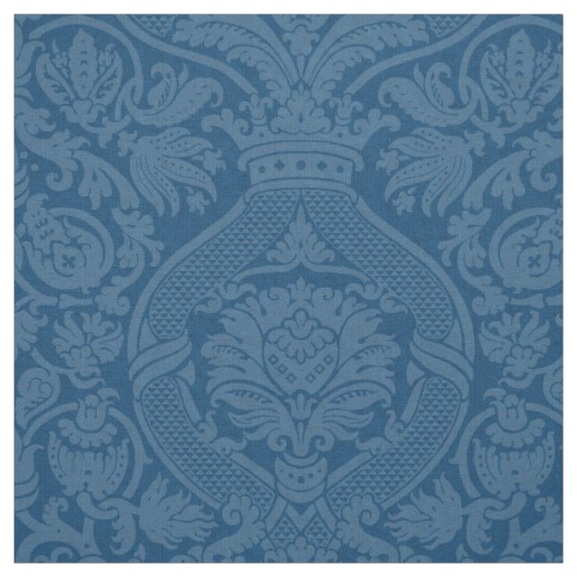 Renaissance Damask - Peacock Blue Fabric (Swatch)