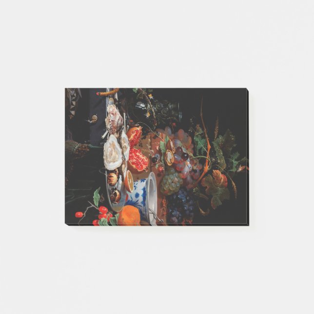 RENAISSANCE Dark Black Fruits and oysters Post-it Notes (Front)