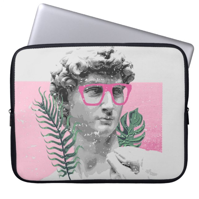 renaissance david sculpture stylish t-shirt and ap laptop sleeve (Front)