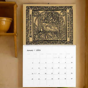 Renaissance Era Medieval Gothic 1492 Calendar