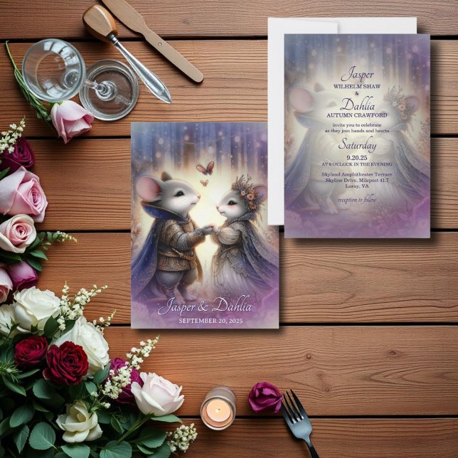 Renaissance Fairytale Fantasy Romantic Wedding Invitation (Creator Uploaded)