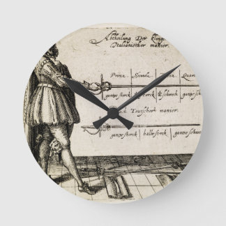 Renaissance Fencing Round Clock