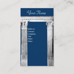 RENAISSANCE GATE Antique Architecture Blue Business Card