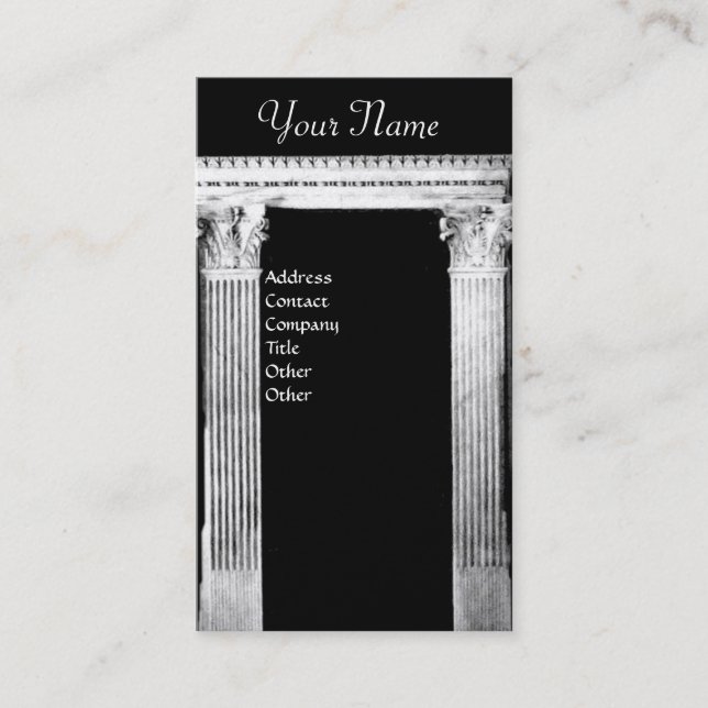 RENAISSANCE GATE Architectural Decor, Decorator Business Card (Front)