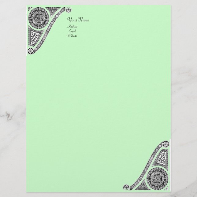 RENAISSANCE, green Letterhead Template (Front)