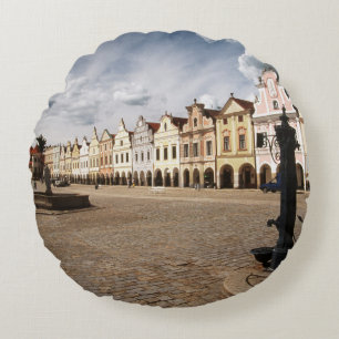 Renaissance Houses Round Cushion