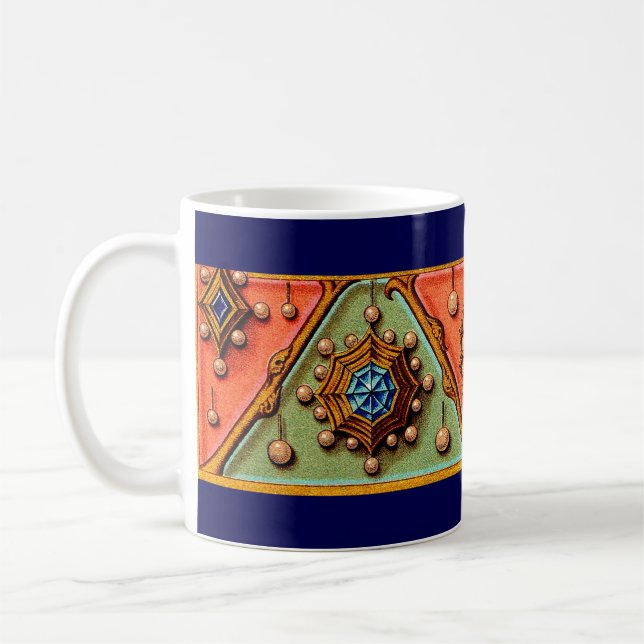 Renaissance jewels print coffee mug (Left)