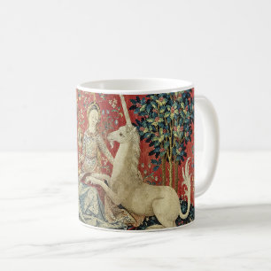 Renaissance Lady and Unicorn (Sight) Coffee Mug