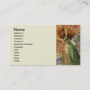 Renaissance Lady Capricorn Fantasy Vintage Zodiac Business Card