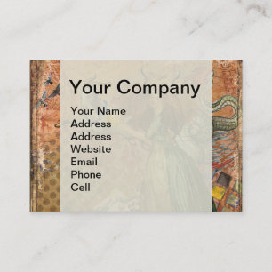 Renaissance Lady Capricorn Fantasy Vintage Zodiac Business Card