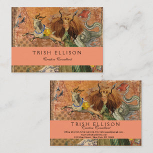 Renaissance Lady Capricorn Fantasy Vintage Zodiac Business Card