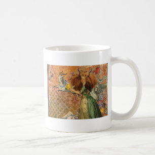 Renaissance Lady Capricorn Fantasy Vintage Zodiac Coffee Mug