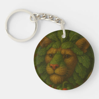 Renaissance Lion Portrait Key Ring
