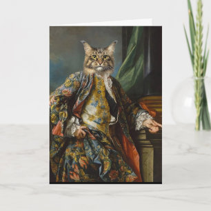 RENAISSANCE MAN CAT PERSONALIZED BIRTHDAY CARD