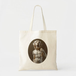 Renaissance Marble Sculpture Golden Retriever Tote Bag