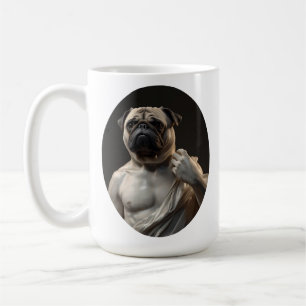 Renaissance Marble Sculpture–Inspired Pug Art Coffee Mug