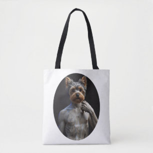 Renaissance Marble Sculpture Yorkshire Terrier Tote Bag