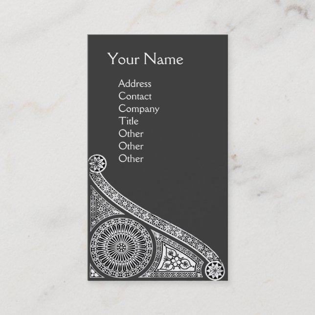 RENAISSANCE Monogram 1 dark grey Business Card (Front)