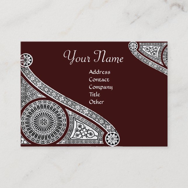 RENAISSANCE Monogram 2 dark brown Business Card (Front)