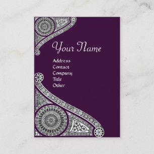 RENAISSANCE MONOGRAM 4 dark purple Business Card