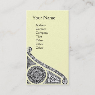 RENAISSANCE Monogram platinum metallic paper Business Card