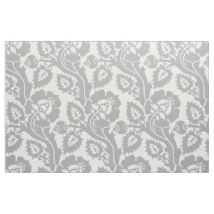 Renaissance Oblique Floral, Silver-Grey Fabric