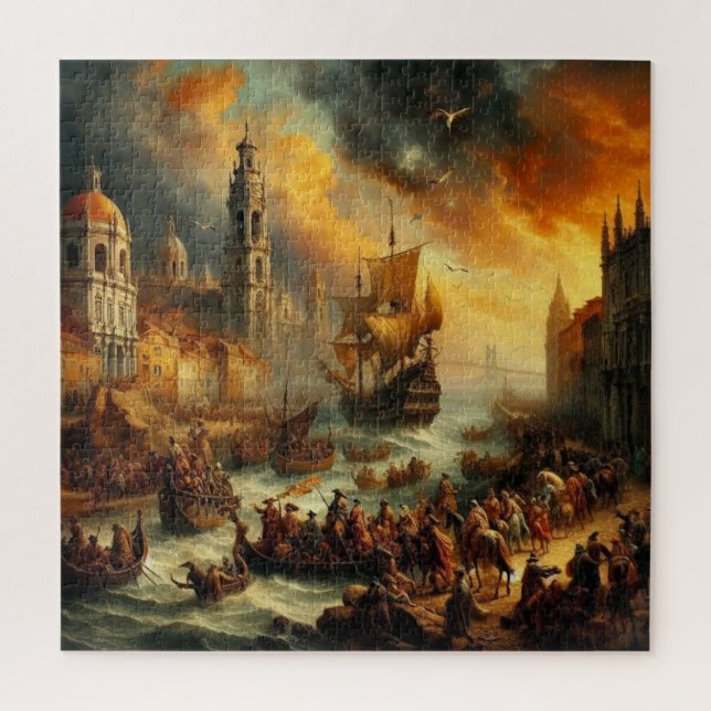 Renaissance oil painting jigsaw puzzle (Vertical)