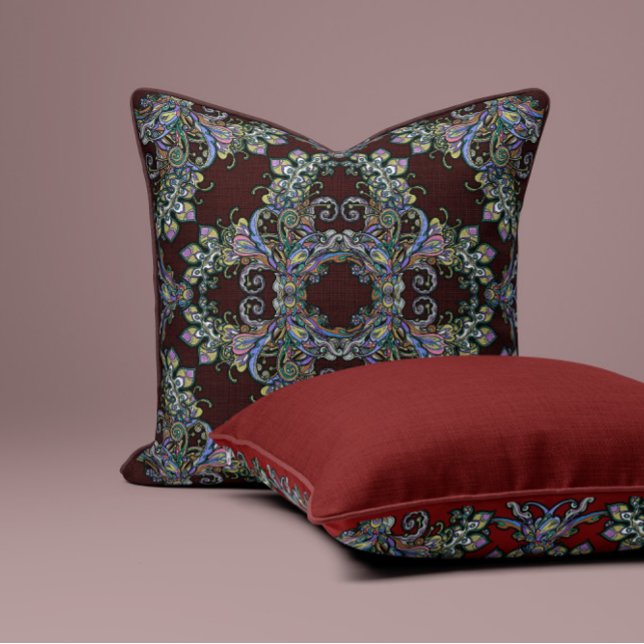 Renaissance Ornate Throw Pillow – Rich Brown (Creator Uploaded)