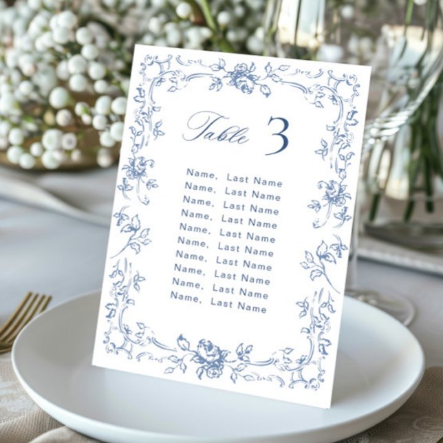 Renaissance Ornate Wedding Seating Chart Card (Creator Uploaded)