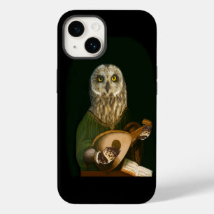 Renaissance Owl Playing the Lute iPhone 14 Case