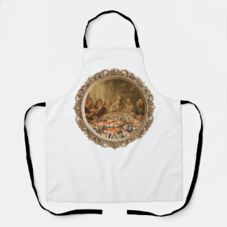 Renaissance Painting Parody Man Eating Sushi Apron