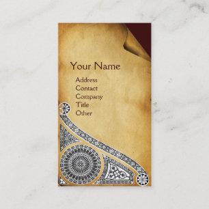 RENAISSANCE Parchment Monogram 1 Business Card