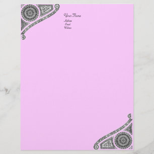 RENAISSANCE ,pink violet Personalised Letterhead