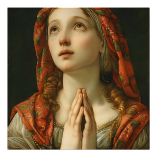 Renaissance Praying Girl Photo Print