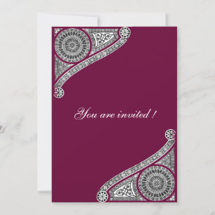 RENAISSANCE ,purple Invitation
