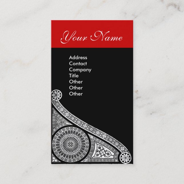 RENAISSANCE red Business Card (Front)