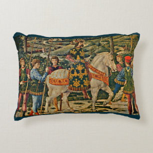 Renaissance royal on horseback decorative cushion