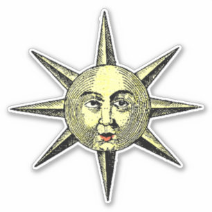 Renaissance Science Astronomy Hand Coloured Sun
