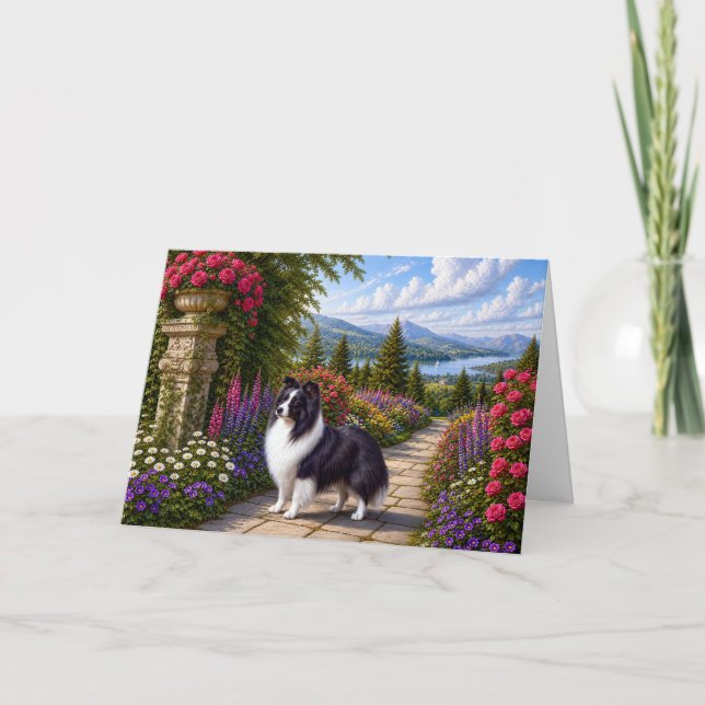 Renaissance Shetland Sheepdog Blank Card (Front)