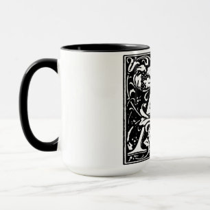Renaissance Style Alphabet Letter A On Mug