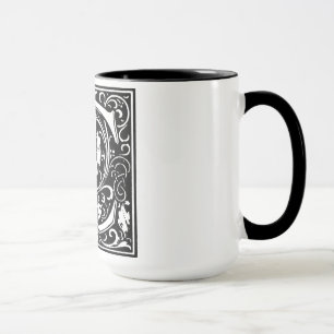 Renaissance Style Alphabet Letter C On Mug