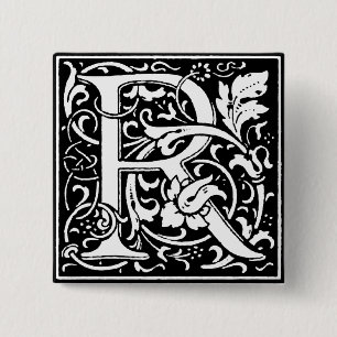 Renaissance Style Alphabet Letter R - Pin