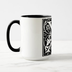 Renaissance Style Alphabet Letter X On Mug