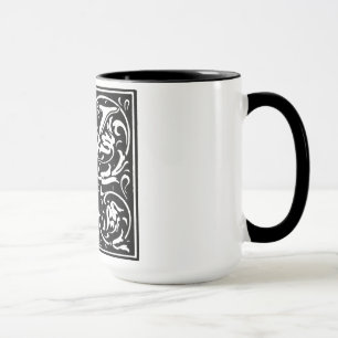 Renaissance Style Alphabet Letter Y On Mug
