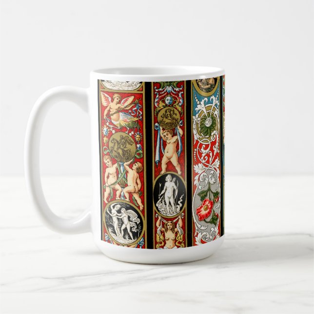 Renaissance Themes Textiles and Fabrics Coffee Mug (Left)