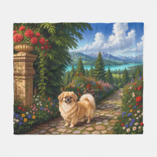 Renaissance Tibetan Spaniel Fleece Blanket